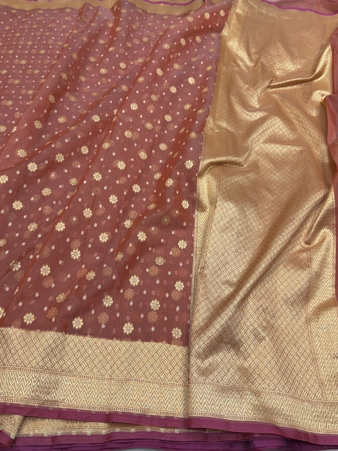 Banarasi Pure Kora Cotton Saree