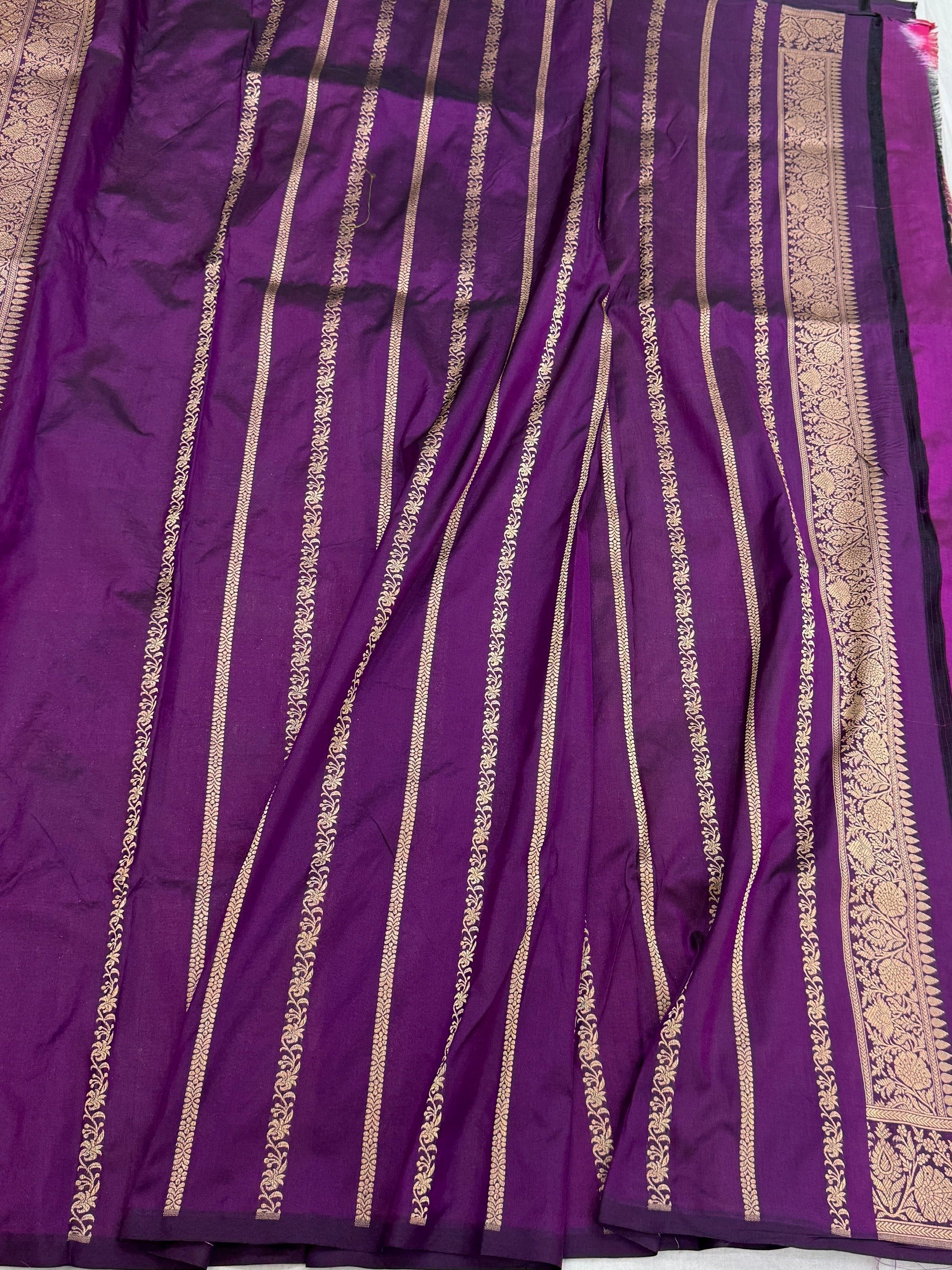 Multicolour Banarasi Pure Silk Saree – Cutwork Weave in 100% Pure Katan Silk