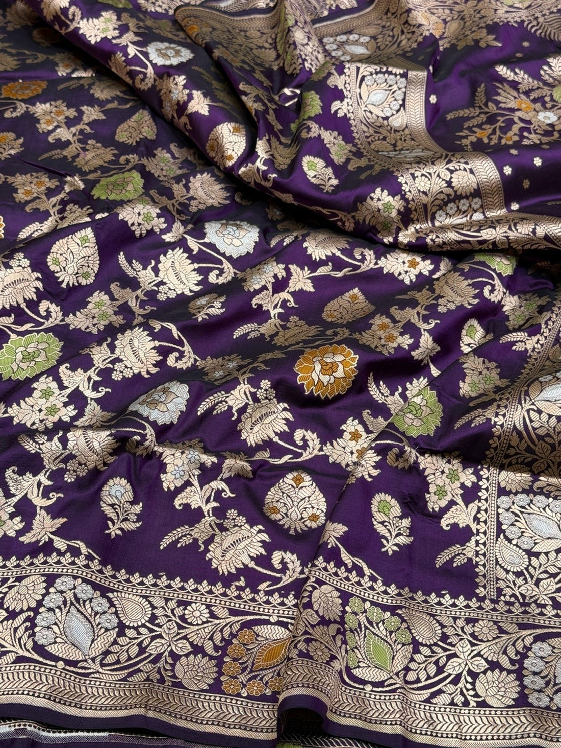 Banarasi Minakari Pure Katan Silk Saree | Pure Silk | Minakari Work | Cutwork Technique | Banarasi Katan Silk Saree