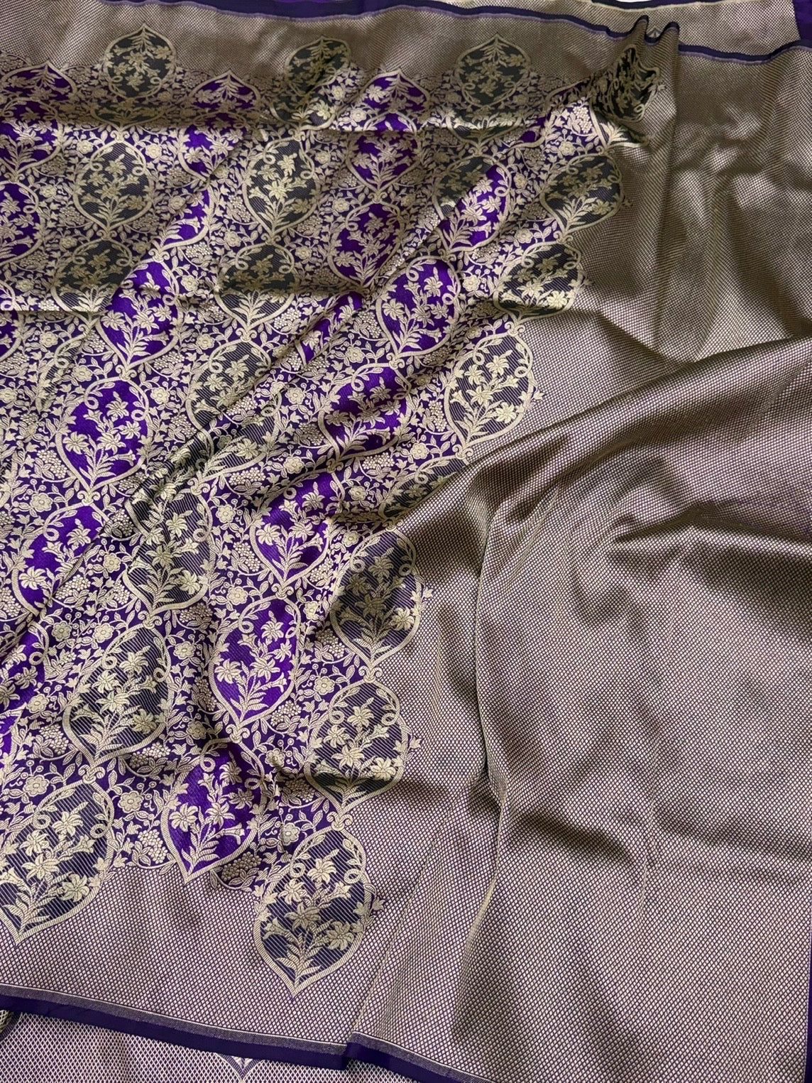 Banarasi Minakari Pure Silk Brocade Saree | 100% Pure Katan Silk Handwoven in Banaras