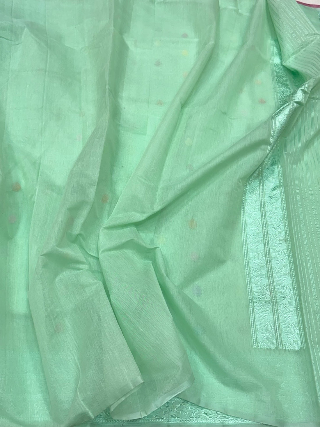 Sea Green Handwoven Pure Organza Silk Saree