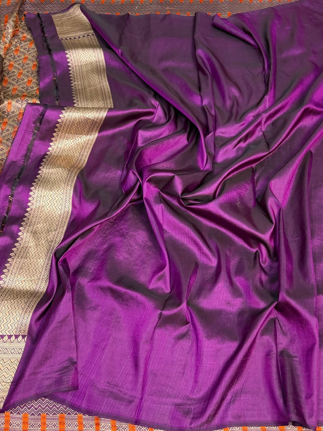 Magenta Minakari Banarasi Pure Katan Silk Brocade Saree