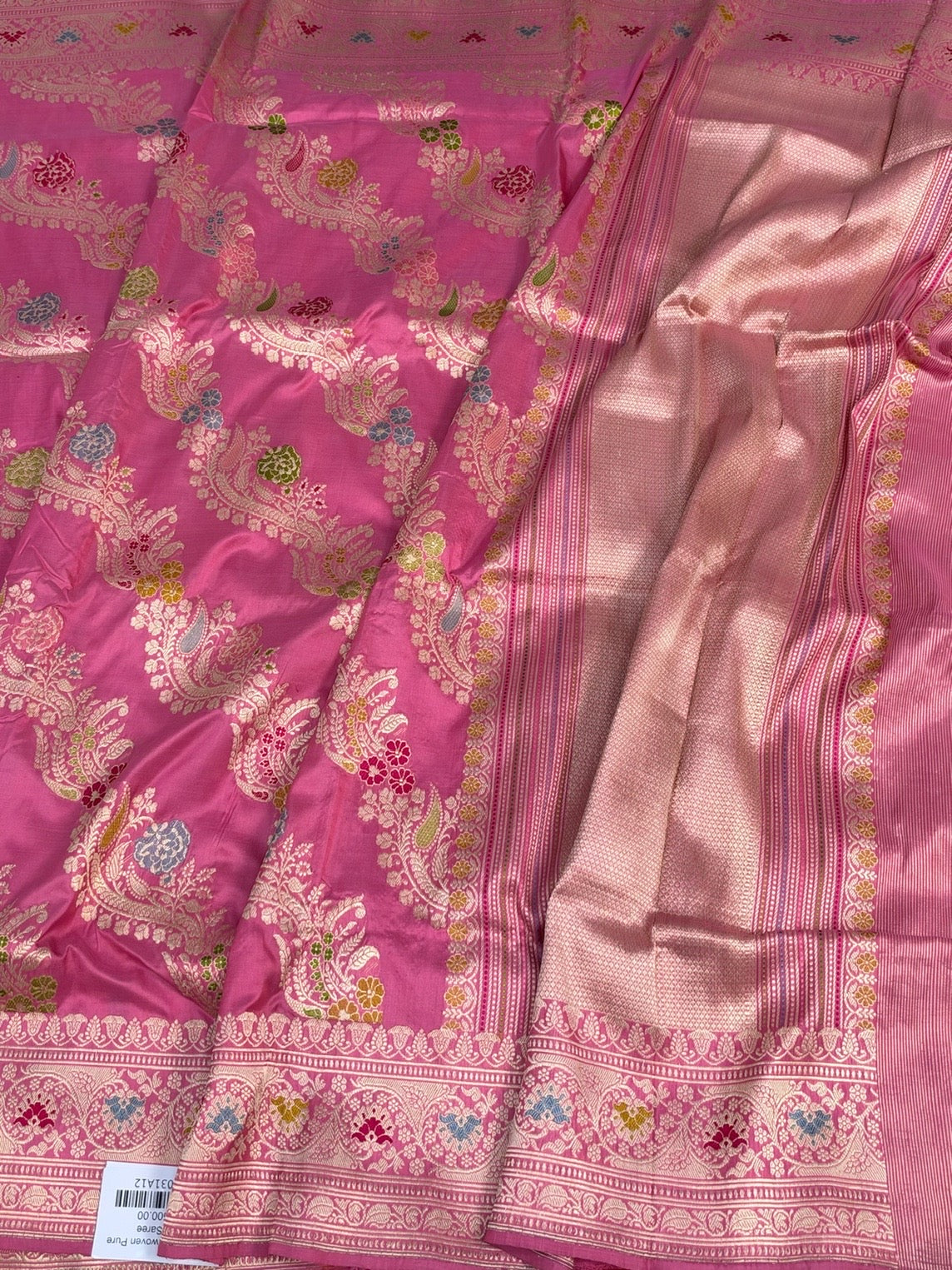 Gajiri Pink Handwoven Pure Banarasi Silk Saree