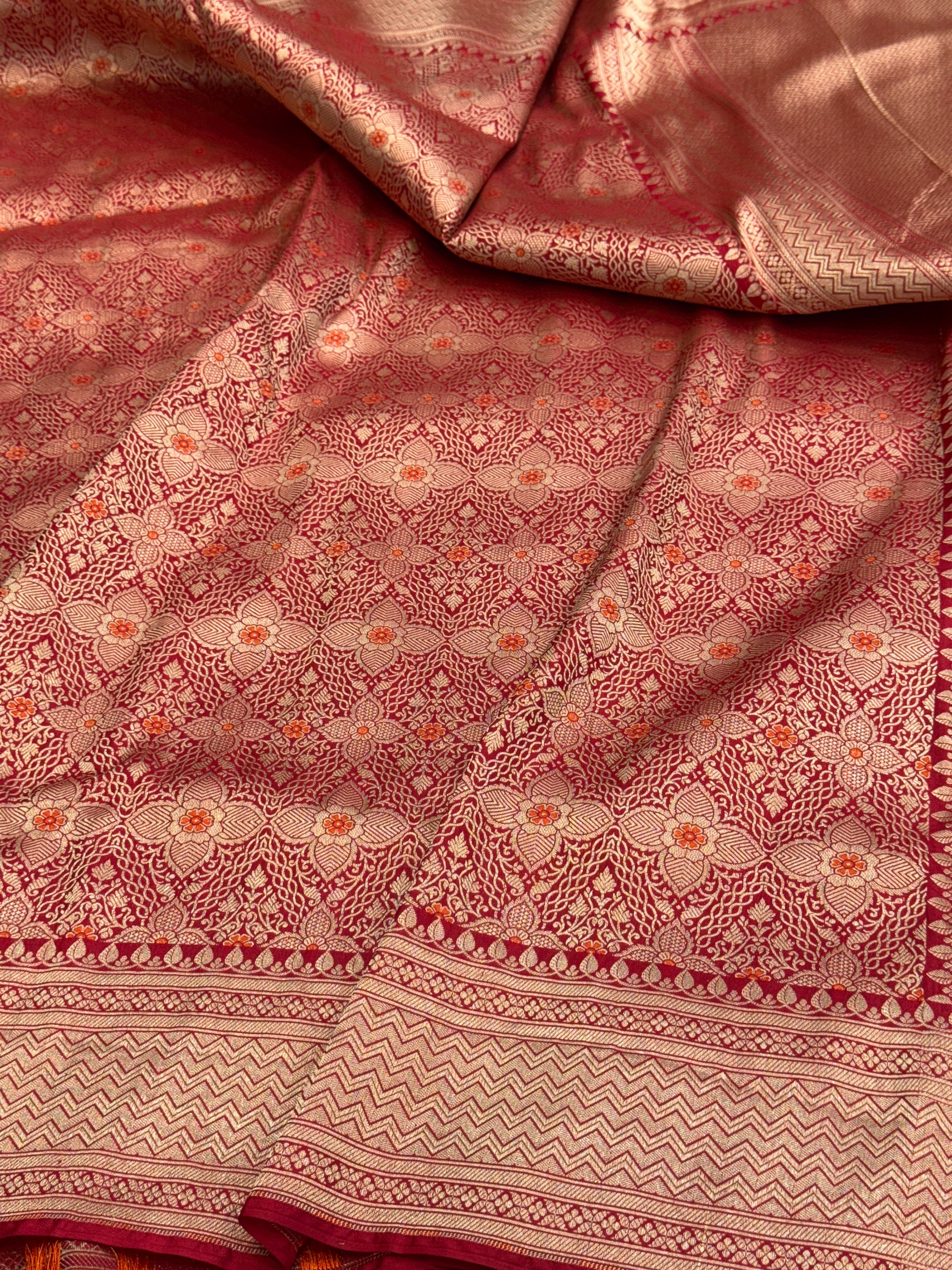 Banarasi Minakari Pure Katan Silk Brocade Saree