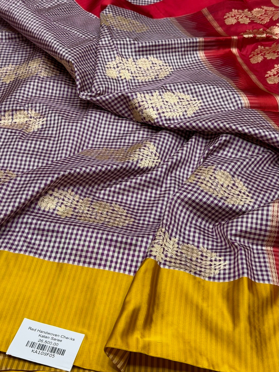 Red Handwoven Pure Banarasi Silk Saree