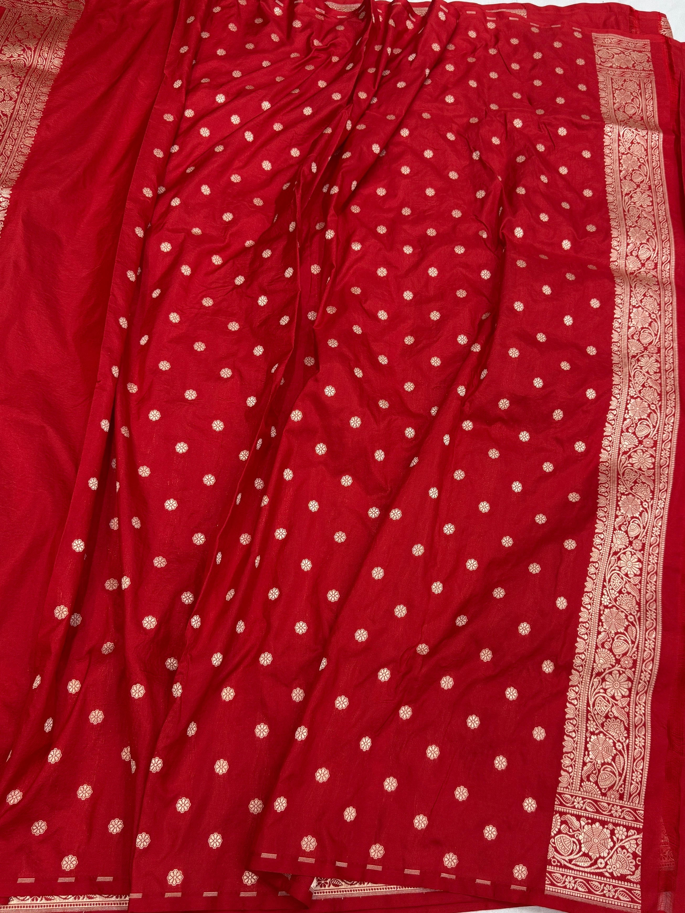 Banarasi Minakari Pure Katan Silk Saree | Pure Silk | Minakari Work | Cutwork Technique | Banarasi Katan Silk Saree