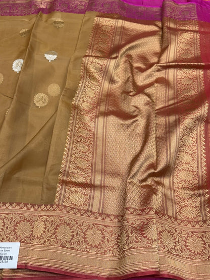Chiku Handwoven Pure Organza Silk Saree