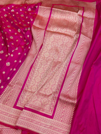 Banarasi Minakari Pure Katan Silk Saree | Pure Silk | Minakari Work | Cutwork Technique | Banarasi Katan Silk Saree