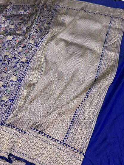 Banarasi Minakari Pure Silk Brocade Saree | 100% Pure Katan Silk