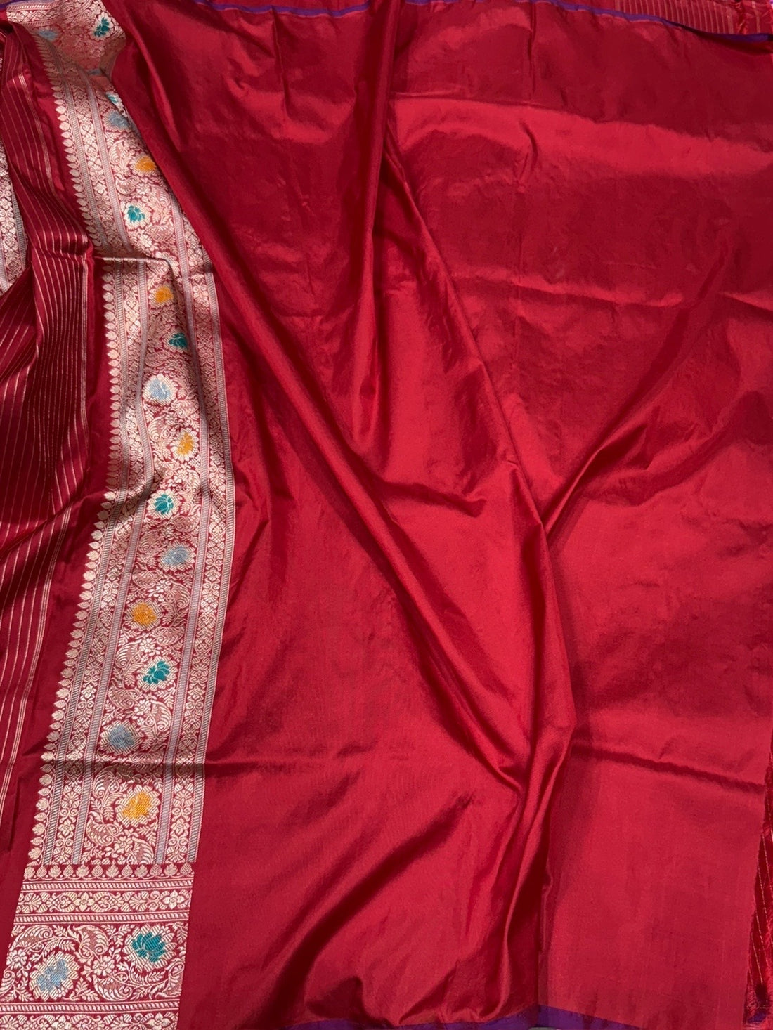 Red Handwoven Pure Banarasi Silk Saree