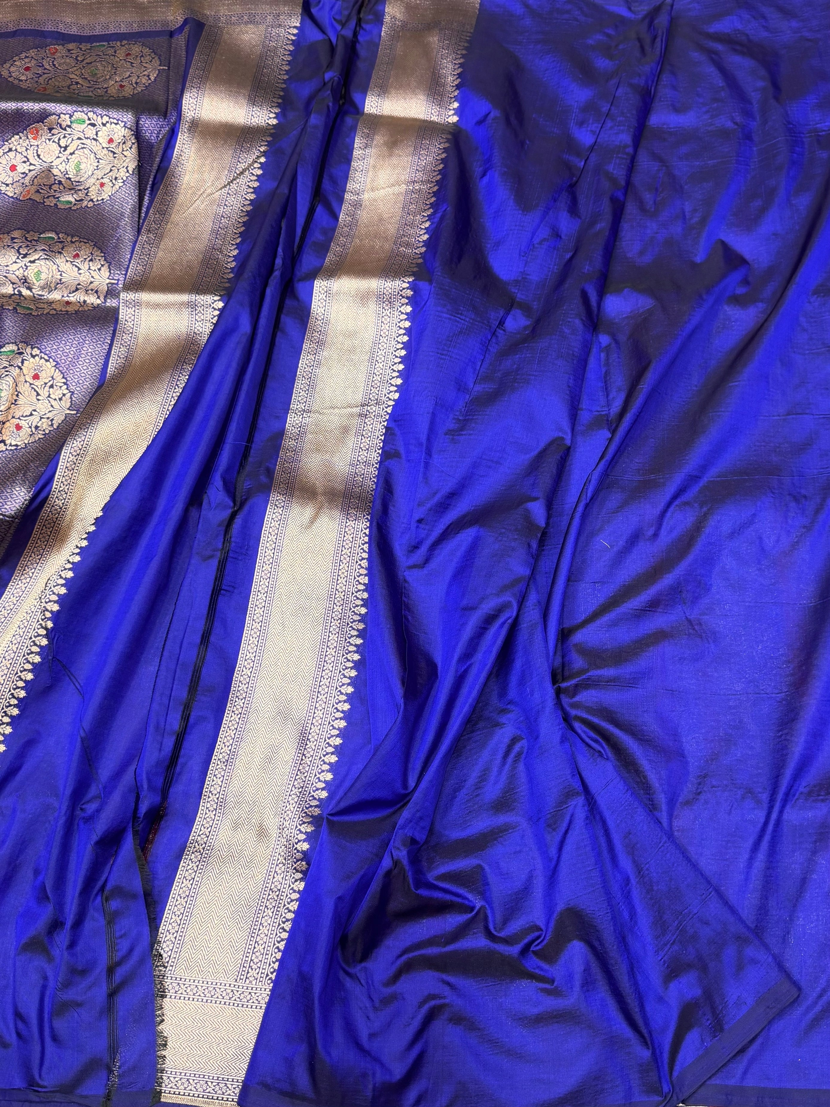 Banarasi Minakari Pure Silk Brocade Saree – Katan Silk with Intricate Minakari &amp; Rich Brocade Weave
