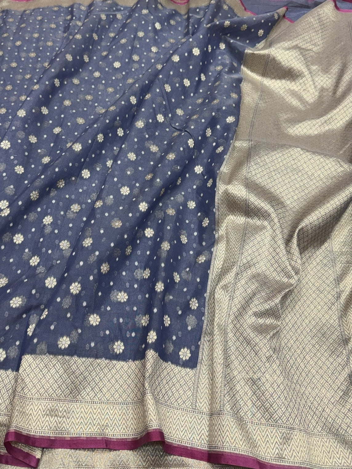 Banarasi Pure Kora Cotton Saree