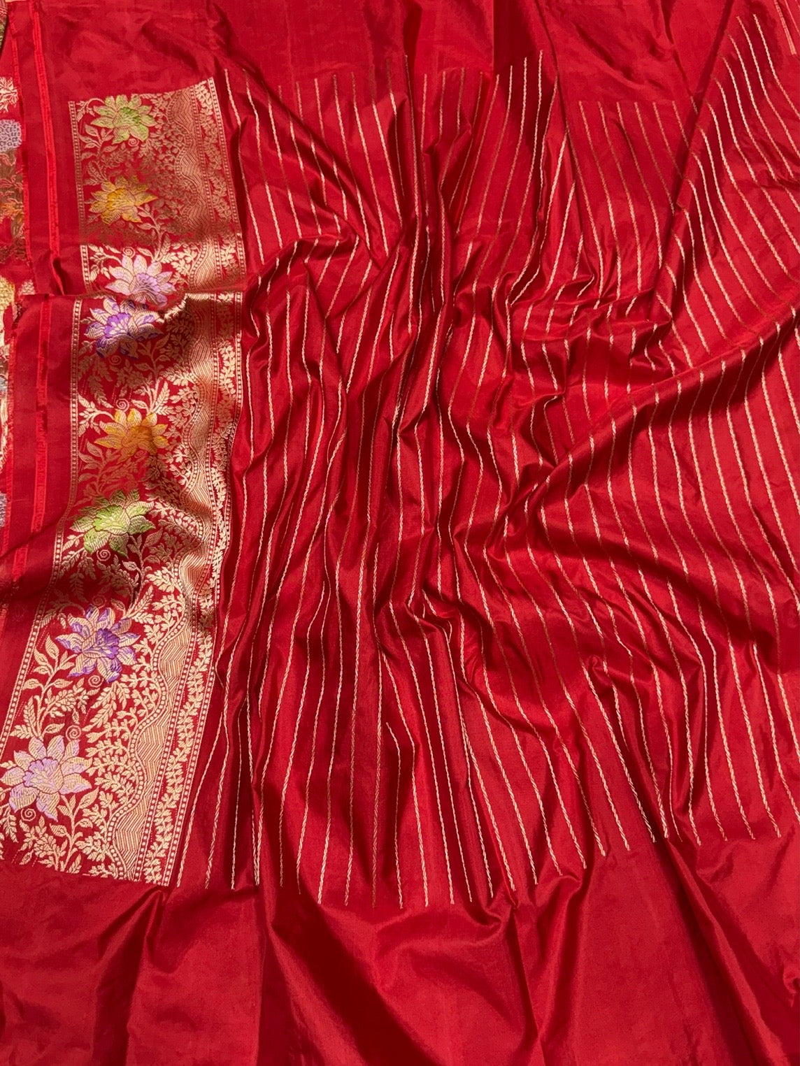 Red Handwoven Pure Banarasi Silk Saree