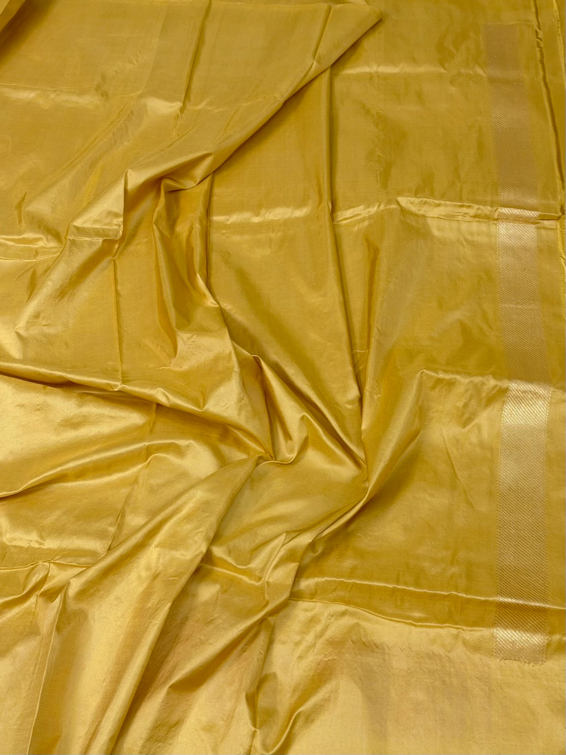 Yellow Handwoven Pure Banarasi Katan Silk Saree