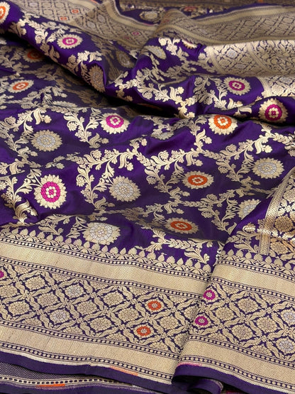 Banarasi Minakari Pure Katan Silk Saree