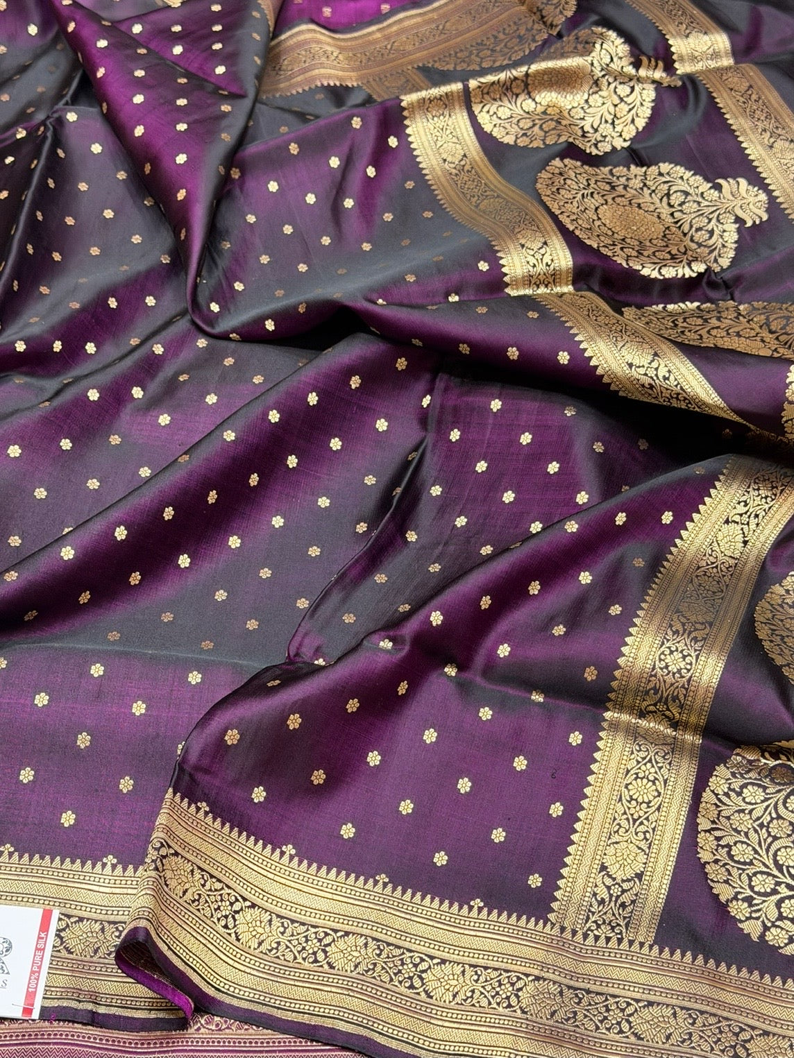 Banarasi Vintage Pure Satin Silk Saree