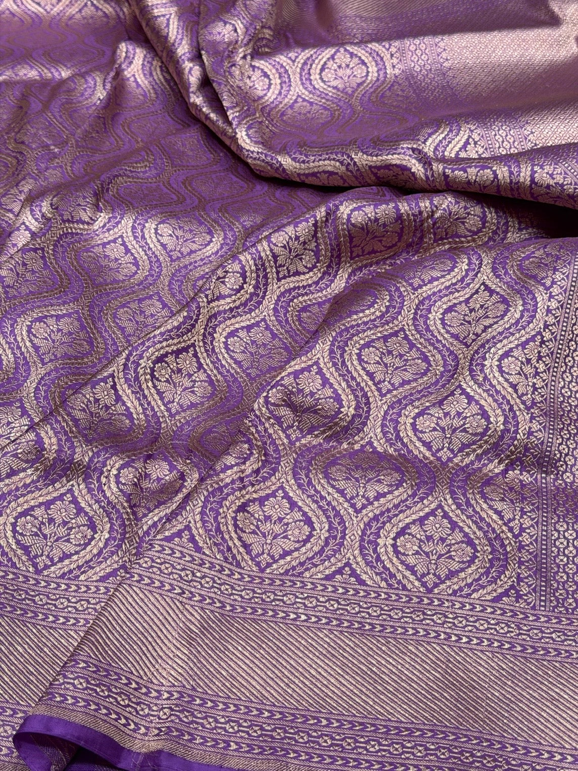 Banarasi Pure Silk Brocade Saree – Luxurious Katan Silk with Intricate Brocade Weave