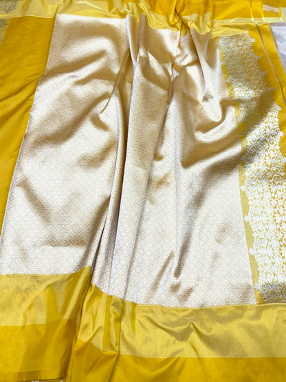 Gold Handwoven Banarasi Pure Tissue Saree