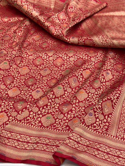 Banarasi Minakari Pure Silk Brocade Saree