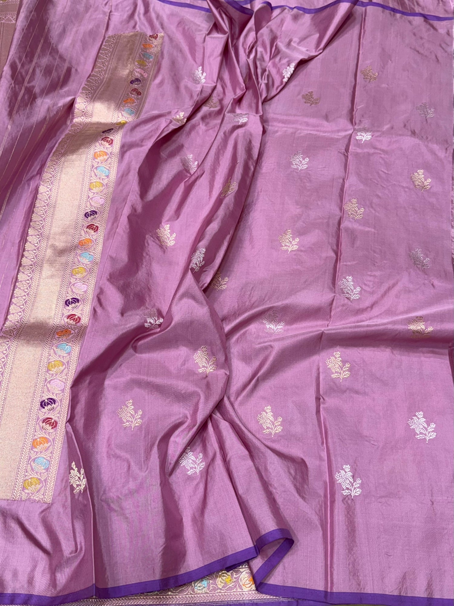 Gajiri Pink Handwoven Pure Banarasi Silk Saree – Kadwa Weave | Authentic Katan Mulberry Silk