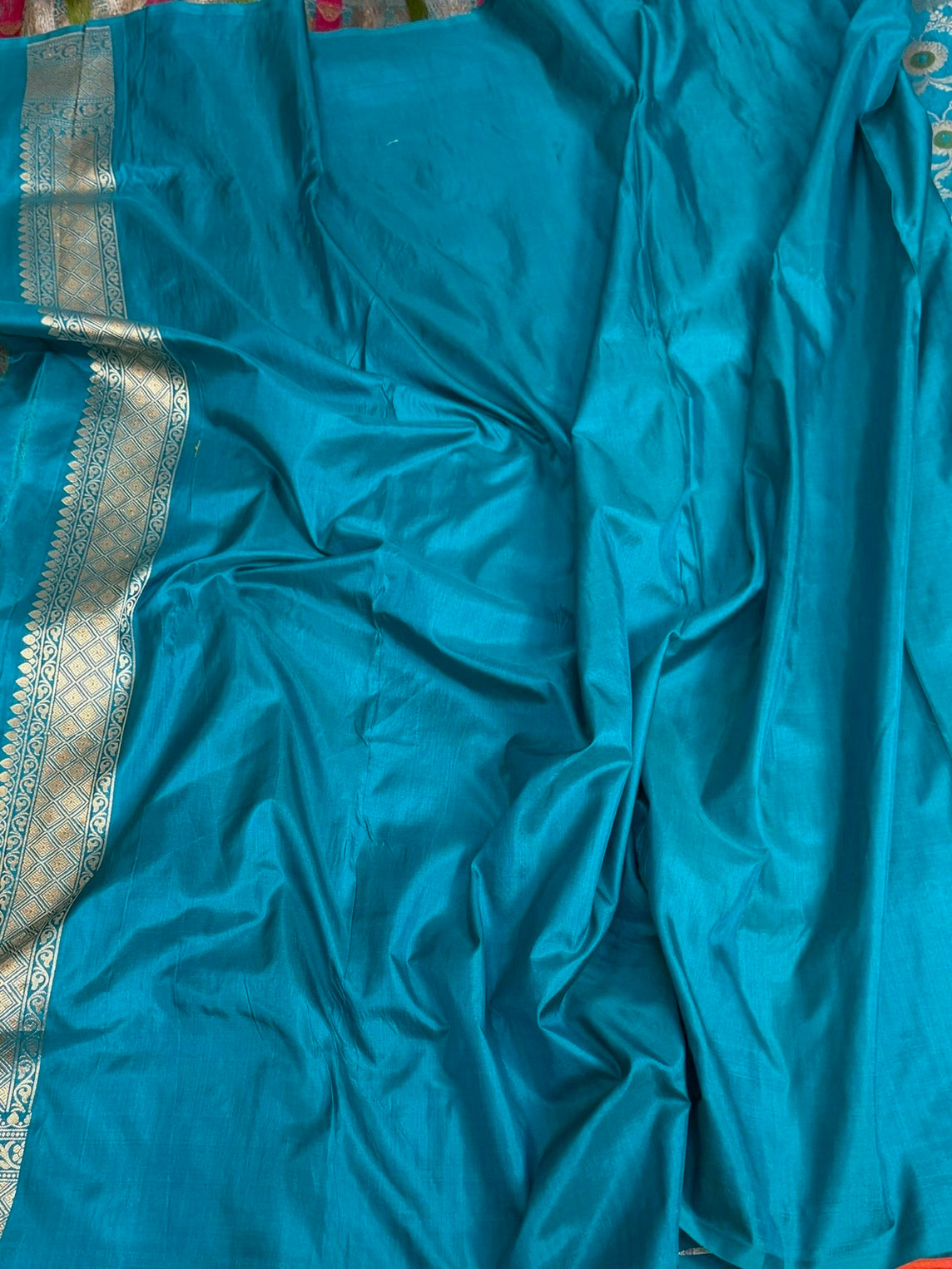 Sky Blue Minakari Banarasi Pure Katan Silk Saree
