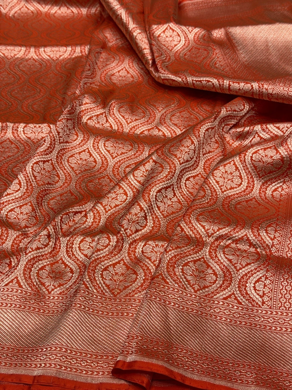 Banarasi Pure Silk Brocade Saree – Luxurious Katan Silk with Intricate Brocade Weave