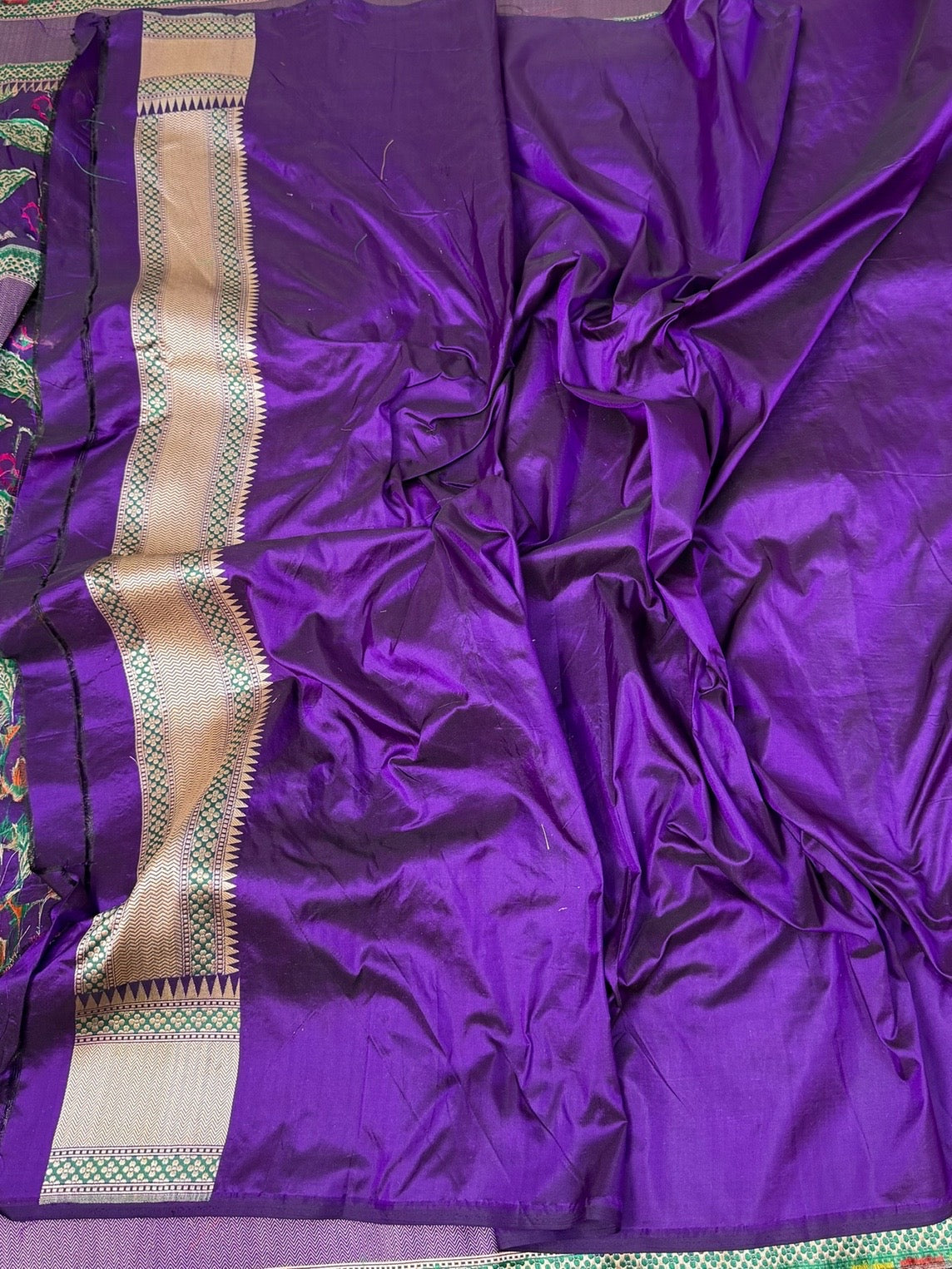 Purple Banarasi Tilfi Minakari Pure Katan Silk Saree