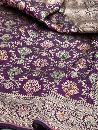 Banarasi Minakari Pure Katan Silk Saree