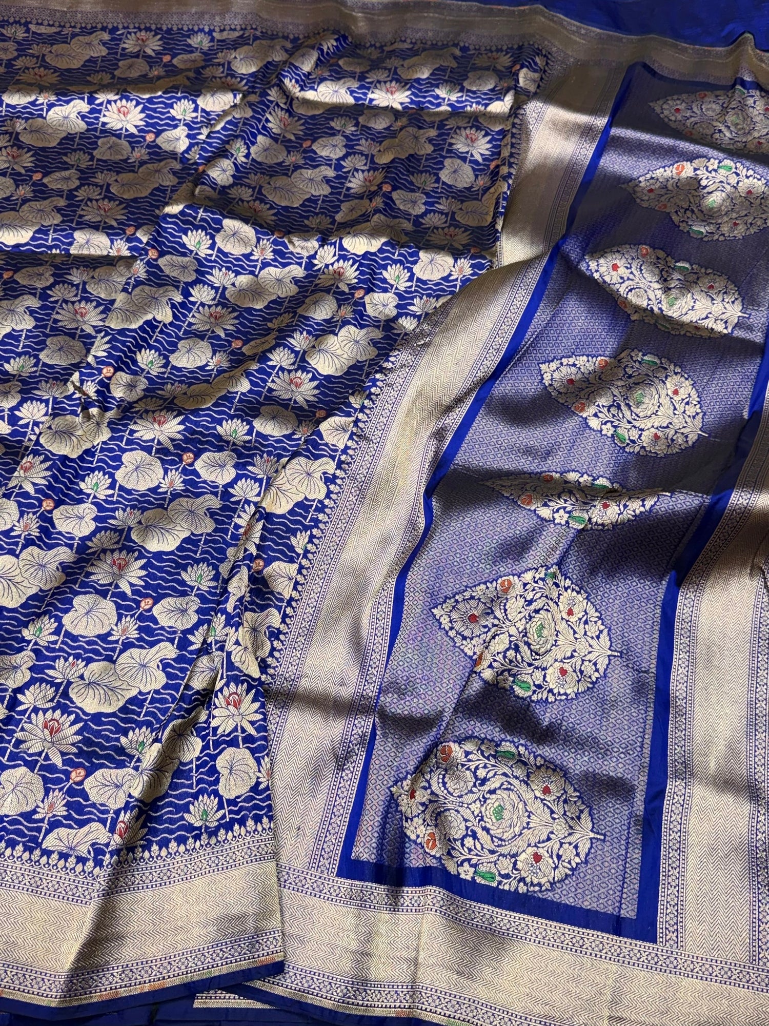 Banarasi Minakari Pure Silk Brocade Saree – Katan Silk with Intricate Minakari &amp; Rich Brocade Weave