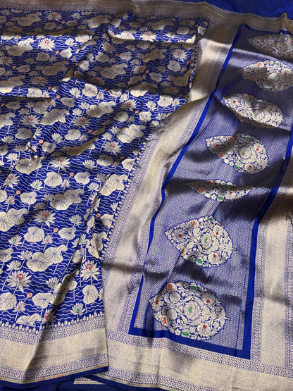 Banarasi Minakari Pure Silk Brocade Saree – Katan Silk with Intricate Minakari &amp; Rich Brocade Weave