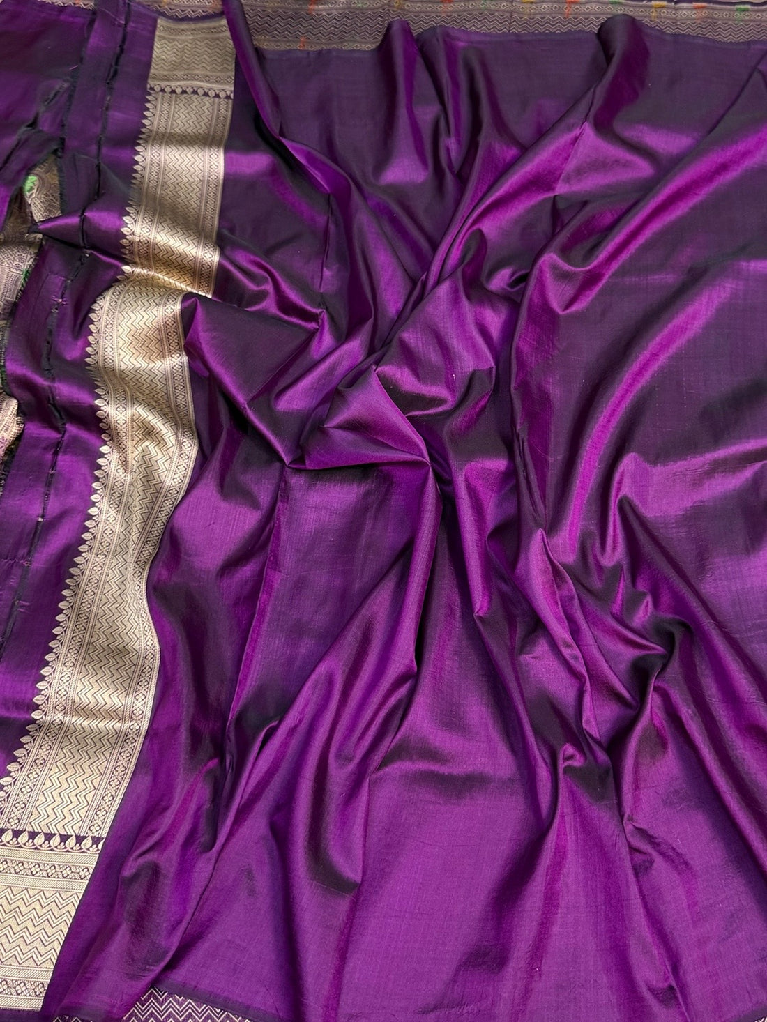 Magenta Minakari Banarasi Pure Katan Silk Brocade Saree