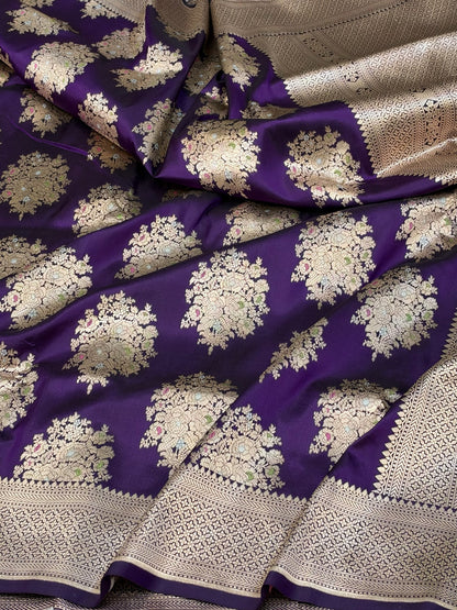 Banarasi Minakari Pure Katan Silk Saree