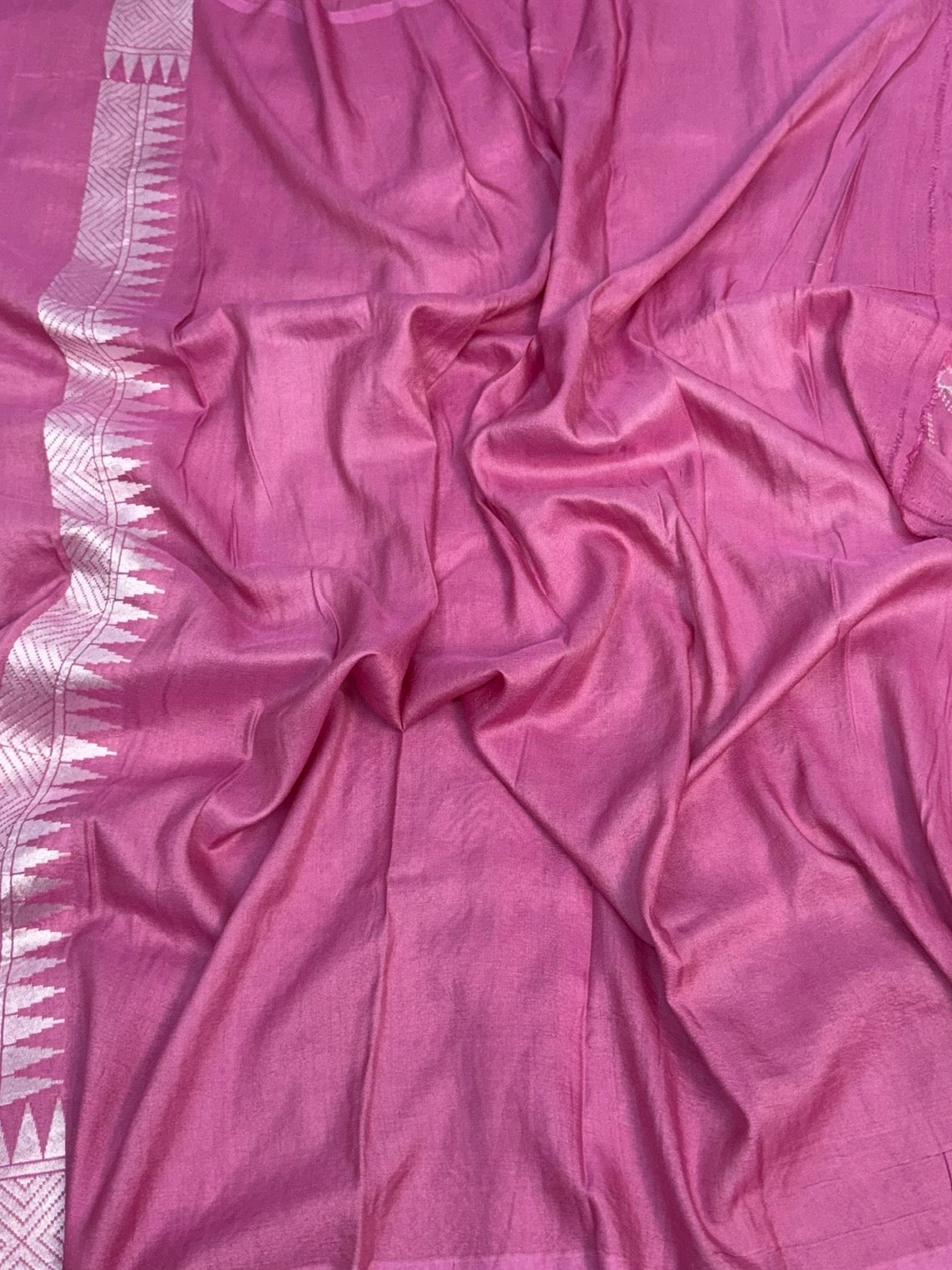Gajiri Pink Banarasi Pure Tussar Georgette Saree