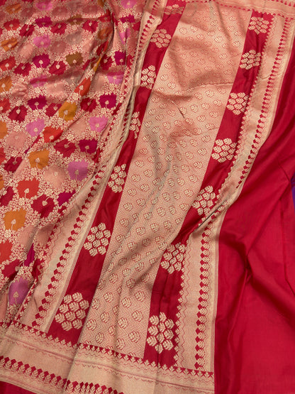 Red Rangkaat Banarasi Pure Silk Saree