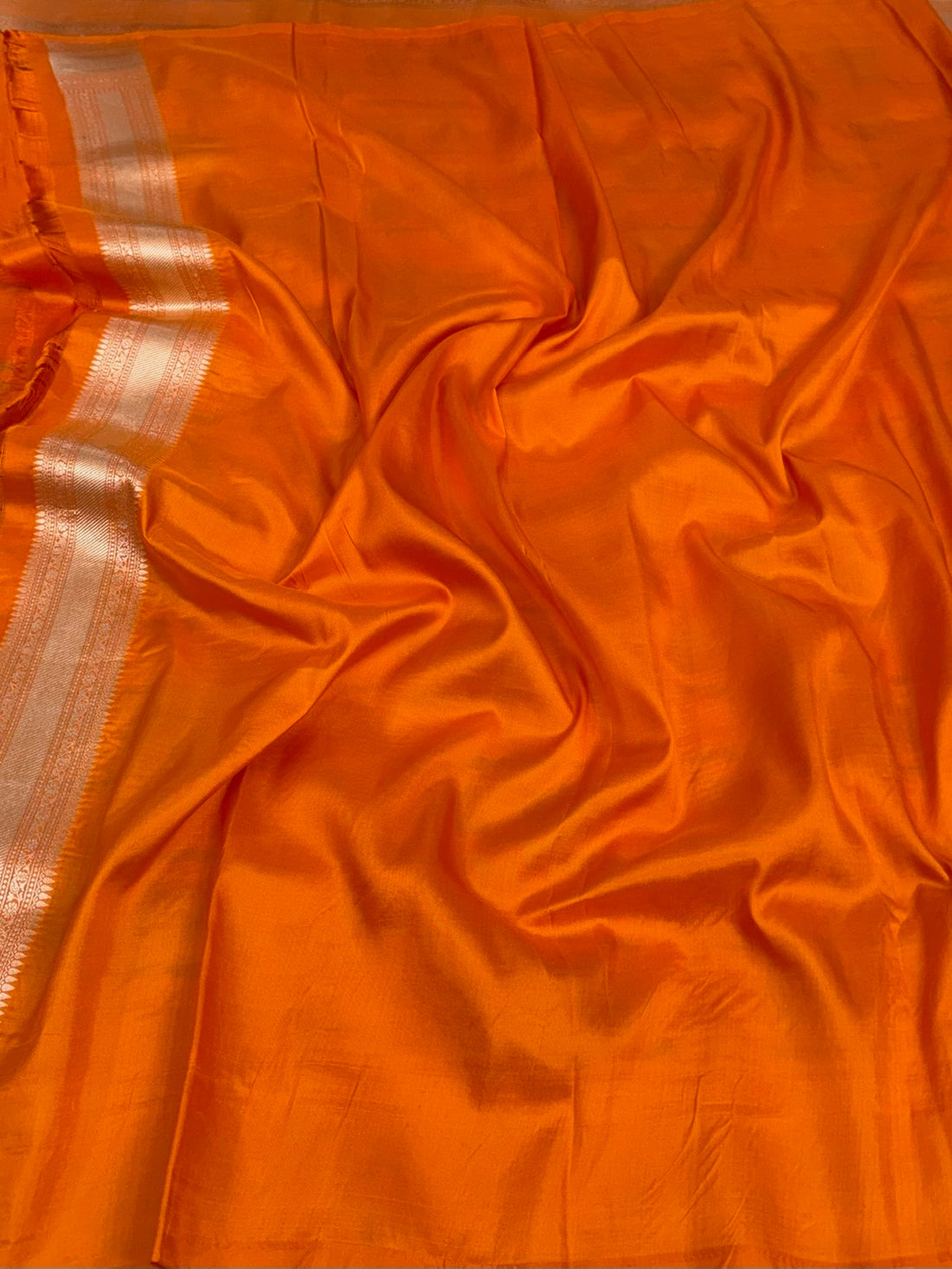 Orange Rangkaat Banarasi Pure Katan Silk Saree