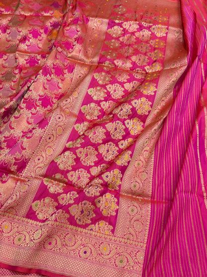 Banarasi Pure Rangkaat Silk Saree – Cutwork Weave in 100% Pure Katan Silk