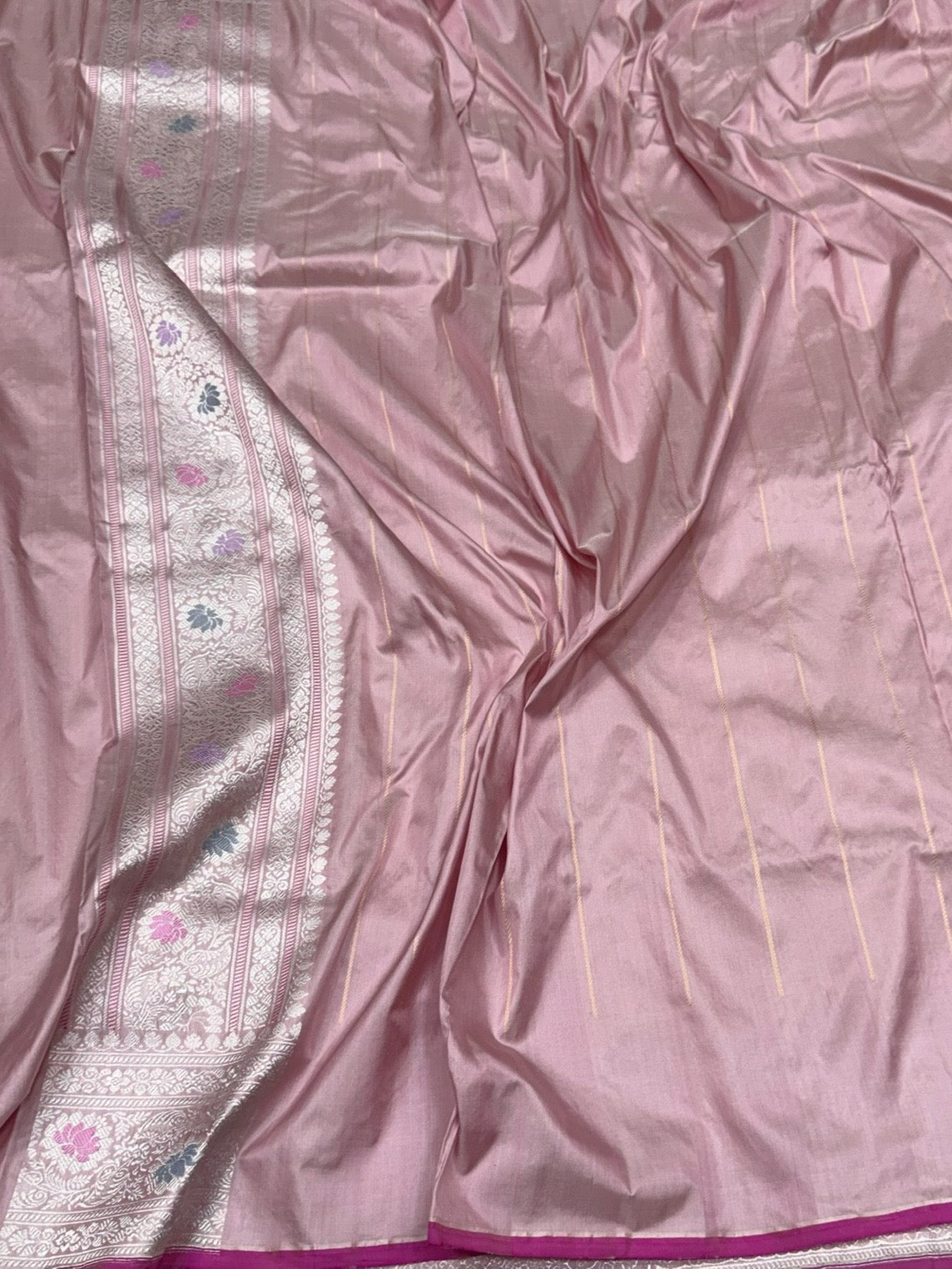 Mauve Handwoven Banarasi Pure Silk Brocade Saree