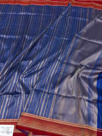 Royal Blue Handwoven Pure Banarasi Katan Silk Saree