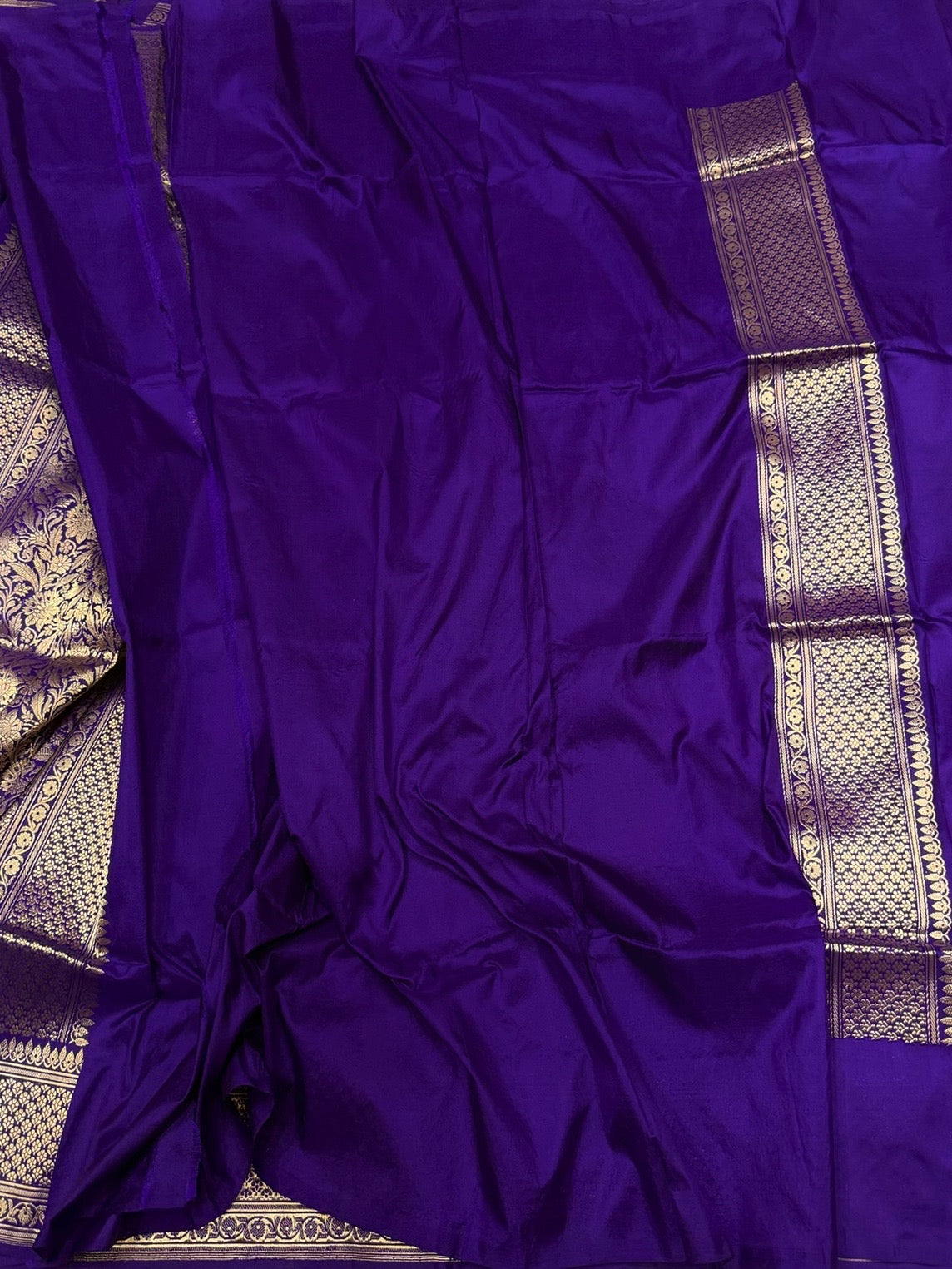 Purple Handwoven Pure Banarasi Silk Saree