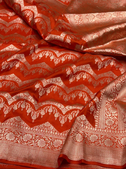 Banarasi Pure Katan Silk Saree | Pure Silk | Cutwork Technique | Banarasi Katan Silk Saree