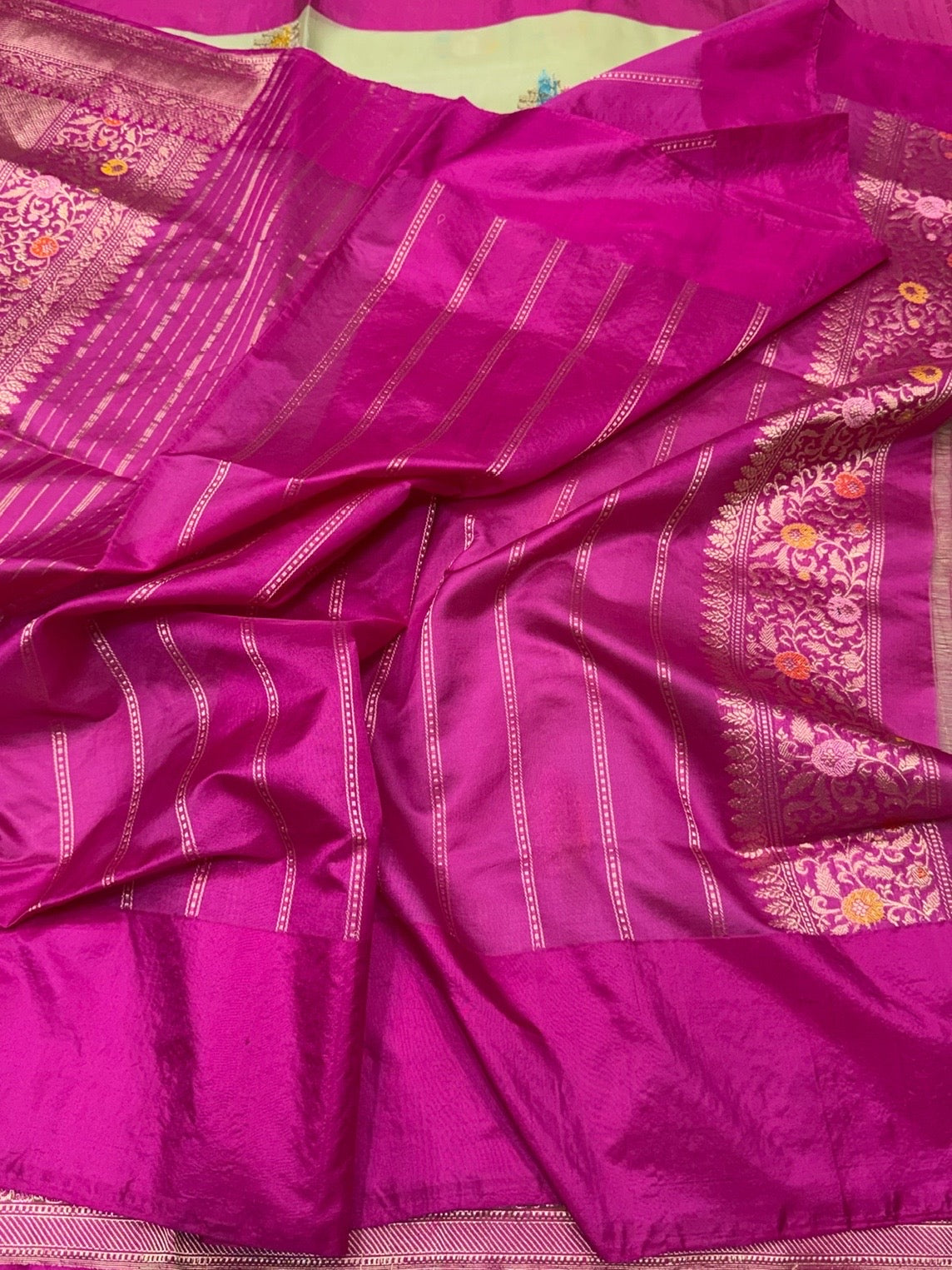 Pista Green Handwoven Banarasi Pure Organza Silk Saree