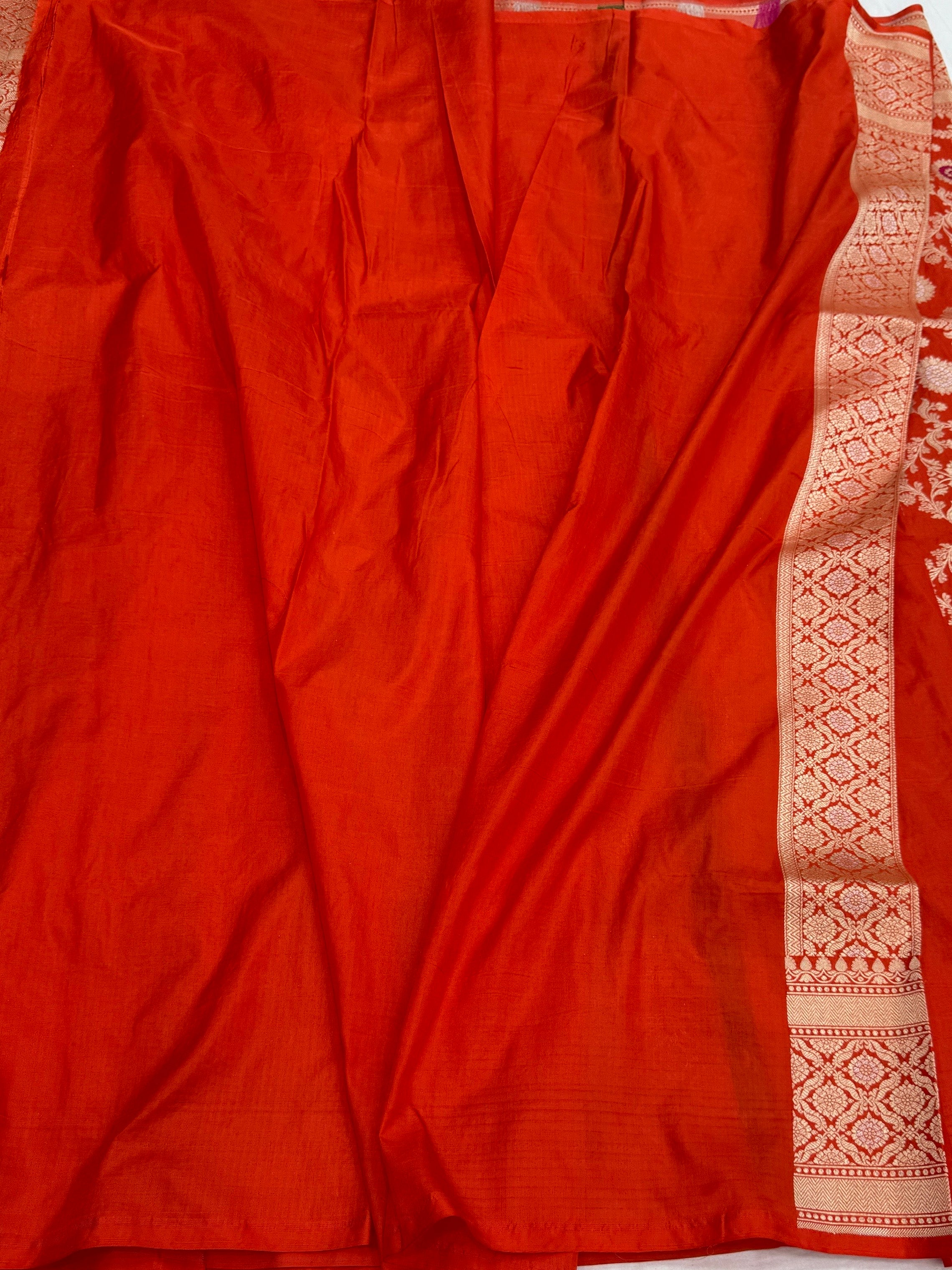 Banarasi Minakari Pure Katan Silk Saree | Pure Silk | Minakari Work | Cutwork Technique | Banarasi Katan Silk Saree