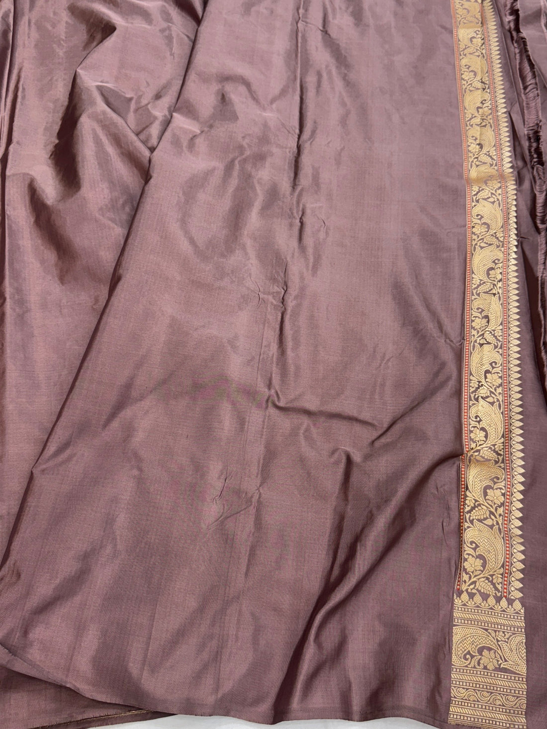Mauve Handwoven Pure Banarasi Silk Saree