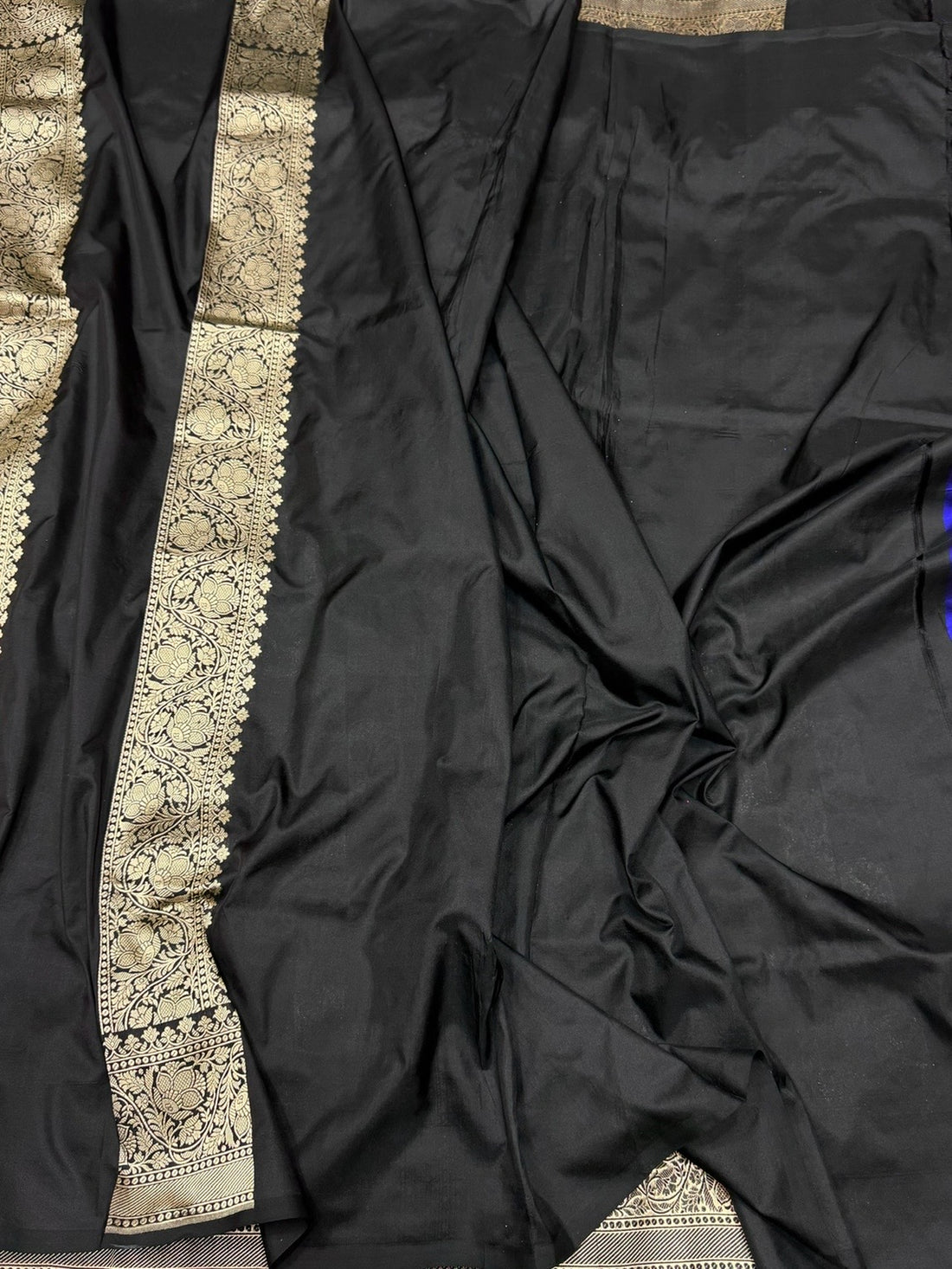 Black Banarasi Minakari Pure Katan Silk Saree | Pure Silk | Minakari Work | Cutwork Technique | Banarasi Katan Silk Saree