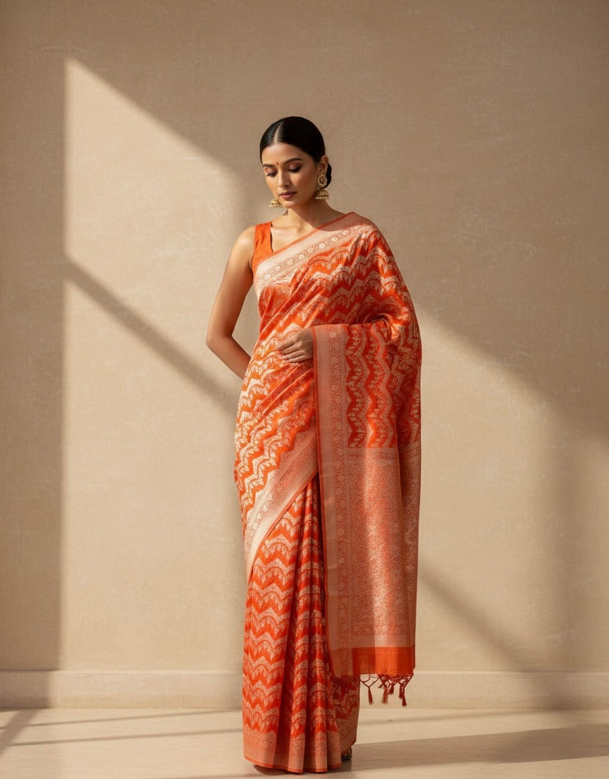 Banarasi Pure Katan Silk Saree | Pure Silk | Cutwork Technique | Banarasi Katan Silk Saree