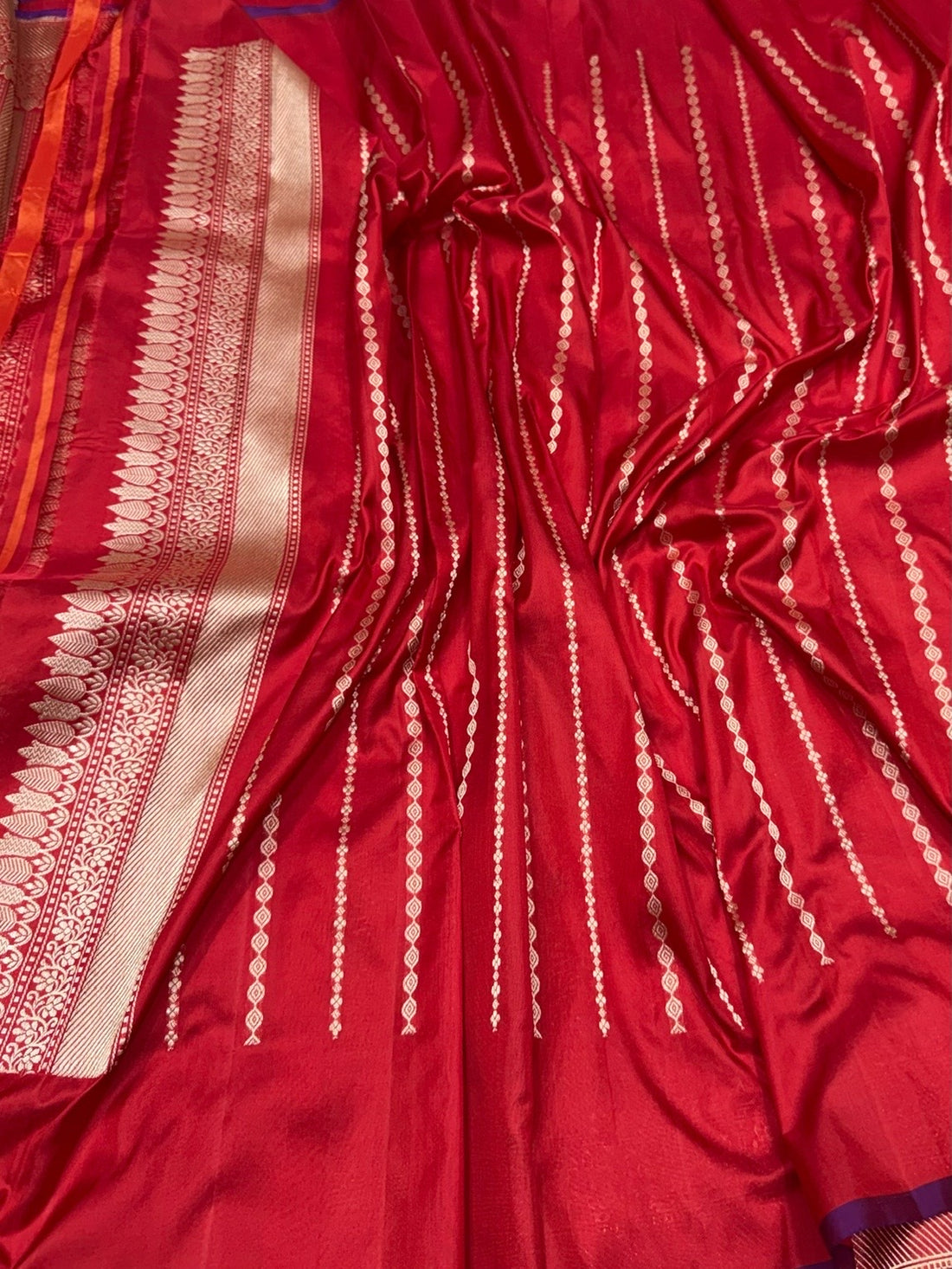 Red Handwoven Banarasi Pure Silk Brocade Saree