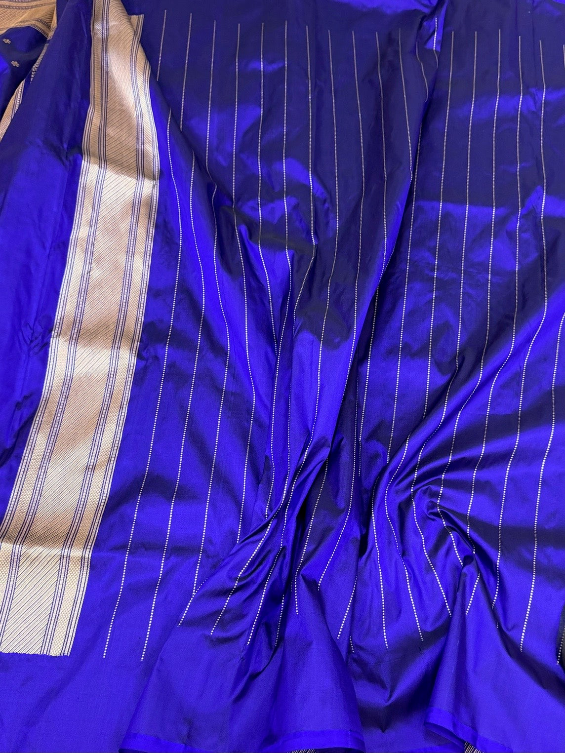 Royal Blue Handwoven Pure Banarasi Katan Silk Saree