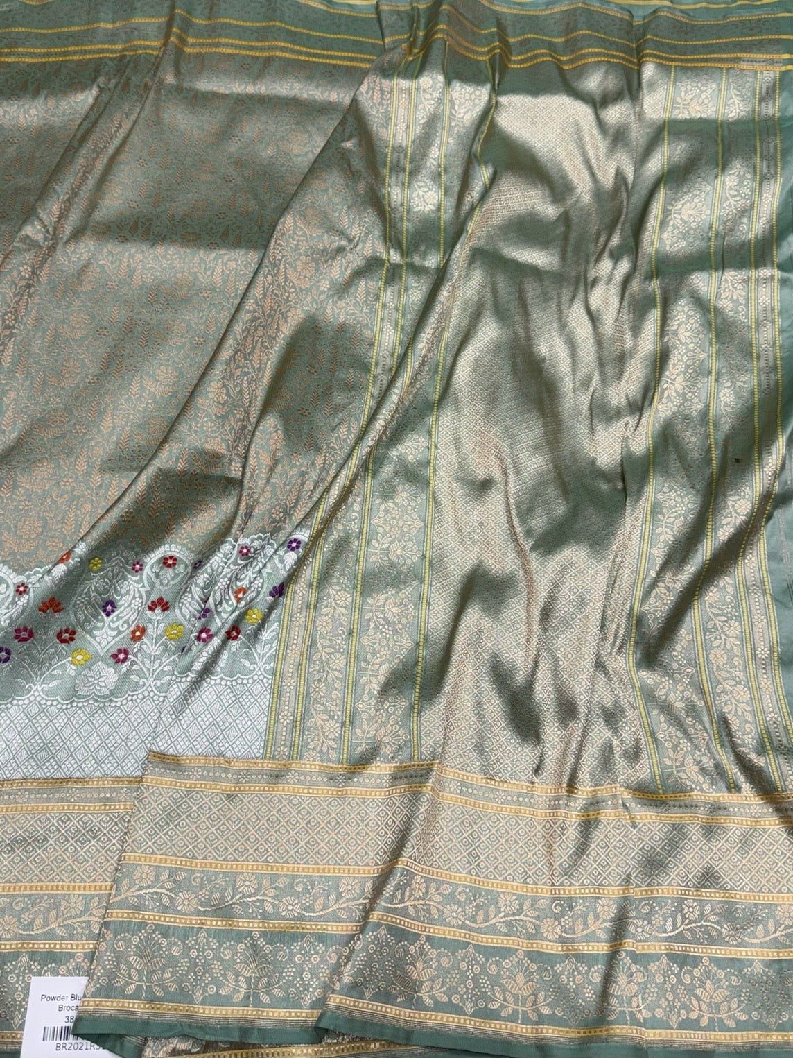 Pista Handwoven Pure Banarasi Silk Saree