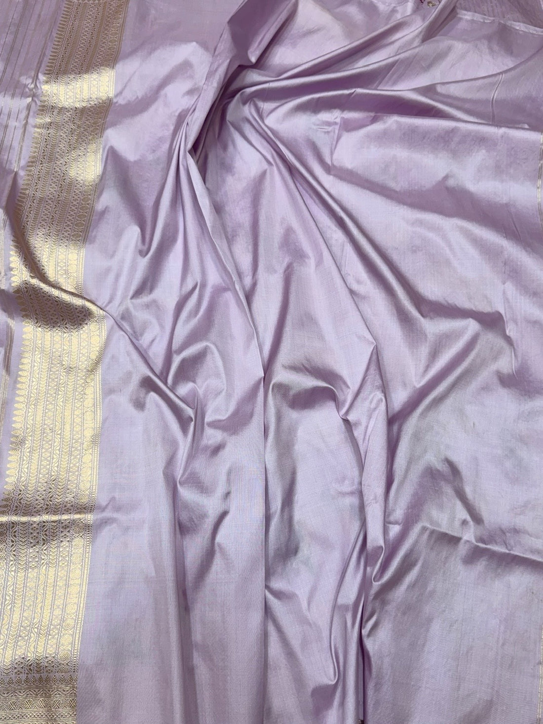 Light Lavender Handwoven Pure Banarasi Silk Saree