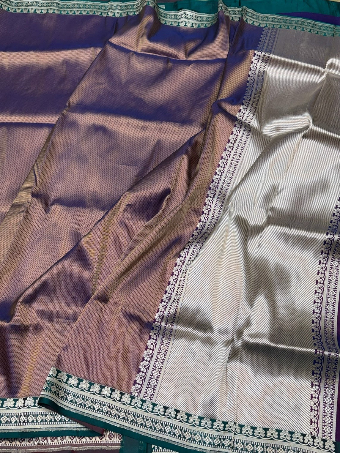 Purple Handwoven Banarasi Pure Silk Brocade Saree